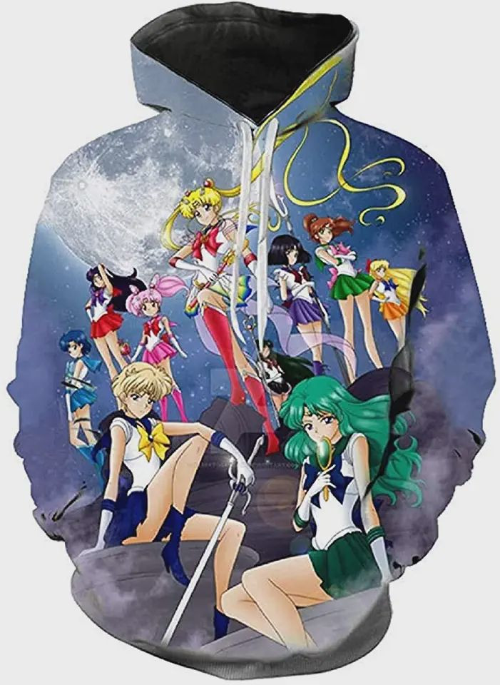 Sailor Moon 3D All Print Hoodie, Zip- Up Hoodie