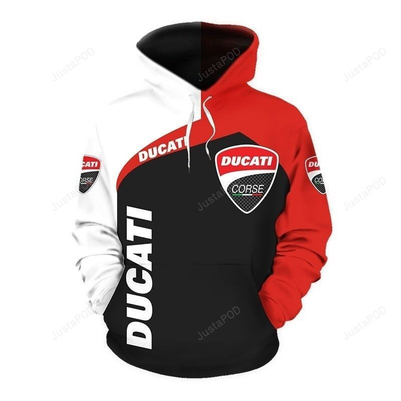 Ducati Car Logo 3D All Print Hoodie, Zip- Up Hoodie