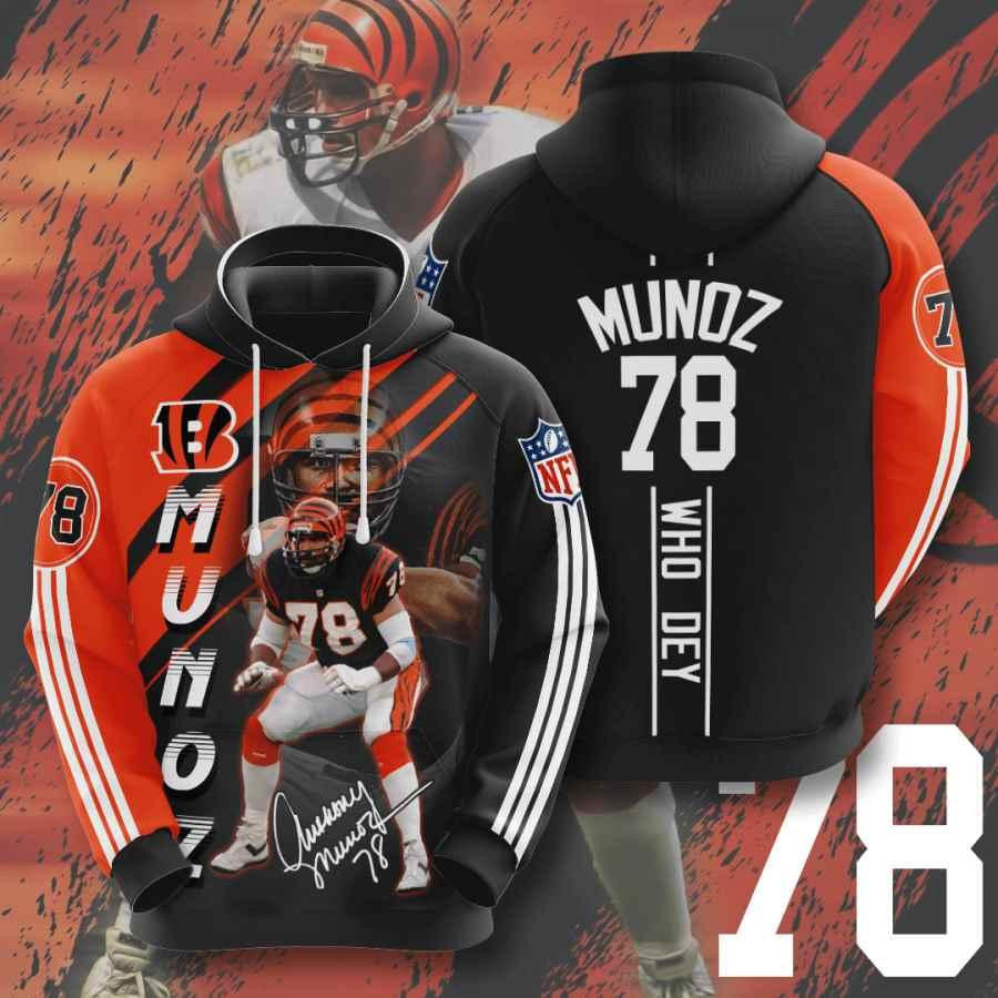 Sports American Nfl Cincinnati Bengals Anthony Muoz 3D All Over Print Hoodie, Zip-up Hoodie