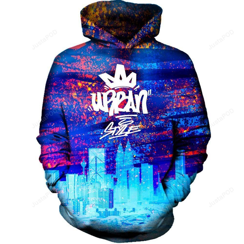 Urban Life 3D All Over Printed Hoodie, Zip- Up Hoodie