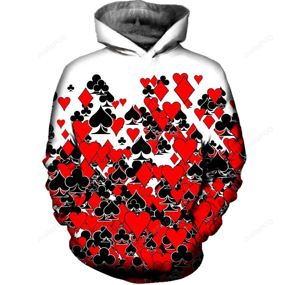 Deck Of Cards 3D All Over Printed Hoodie, Zip- Up Hoodie