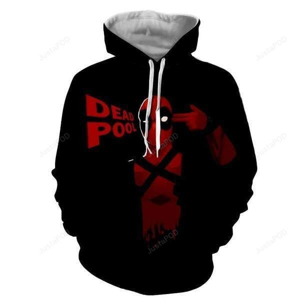 Deadpool Black And Red 3D All Over Print Hoodie, Zip-up Hoodie