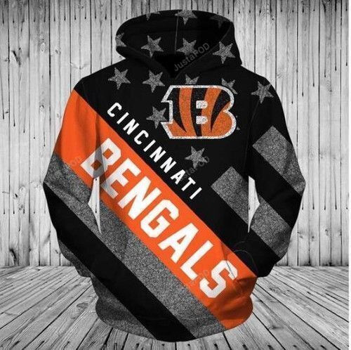 NFL Cincinnati Beagals American Flag 3D All Over Print Hoodie, Zip-up Hoodie