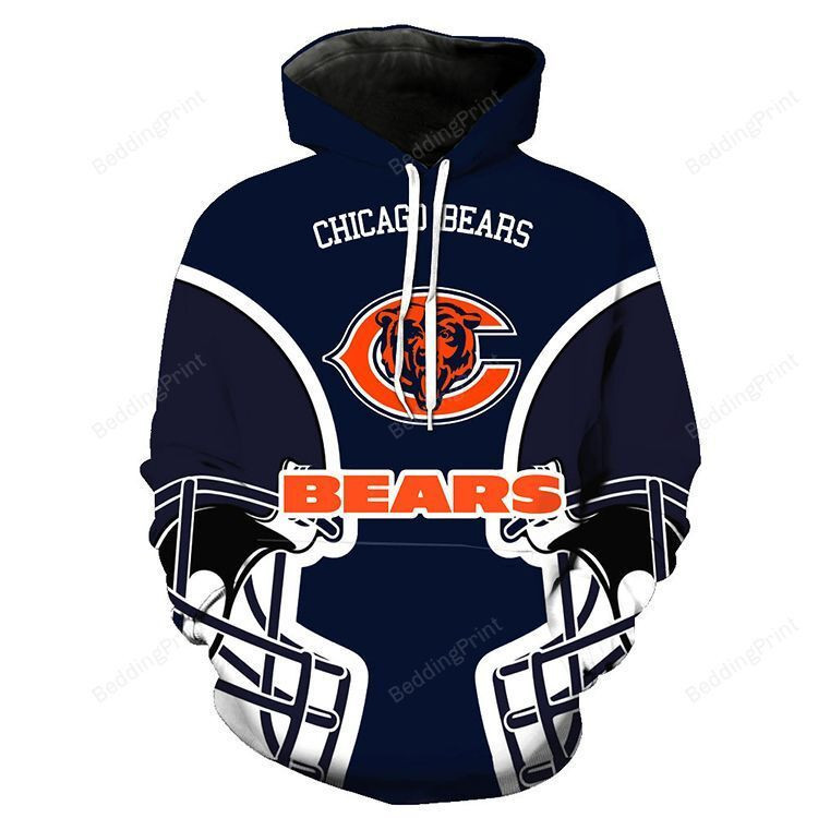 Chicago Bears 3d Hoodie Style 2