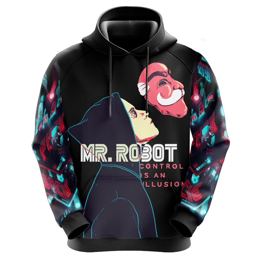 Mr Robot Control Is An Illusion 3D All Over Print Hoodie, Zip-up Hoodie