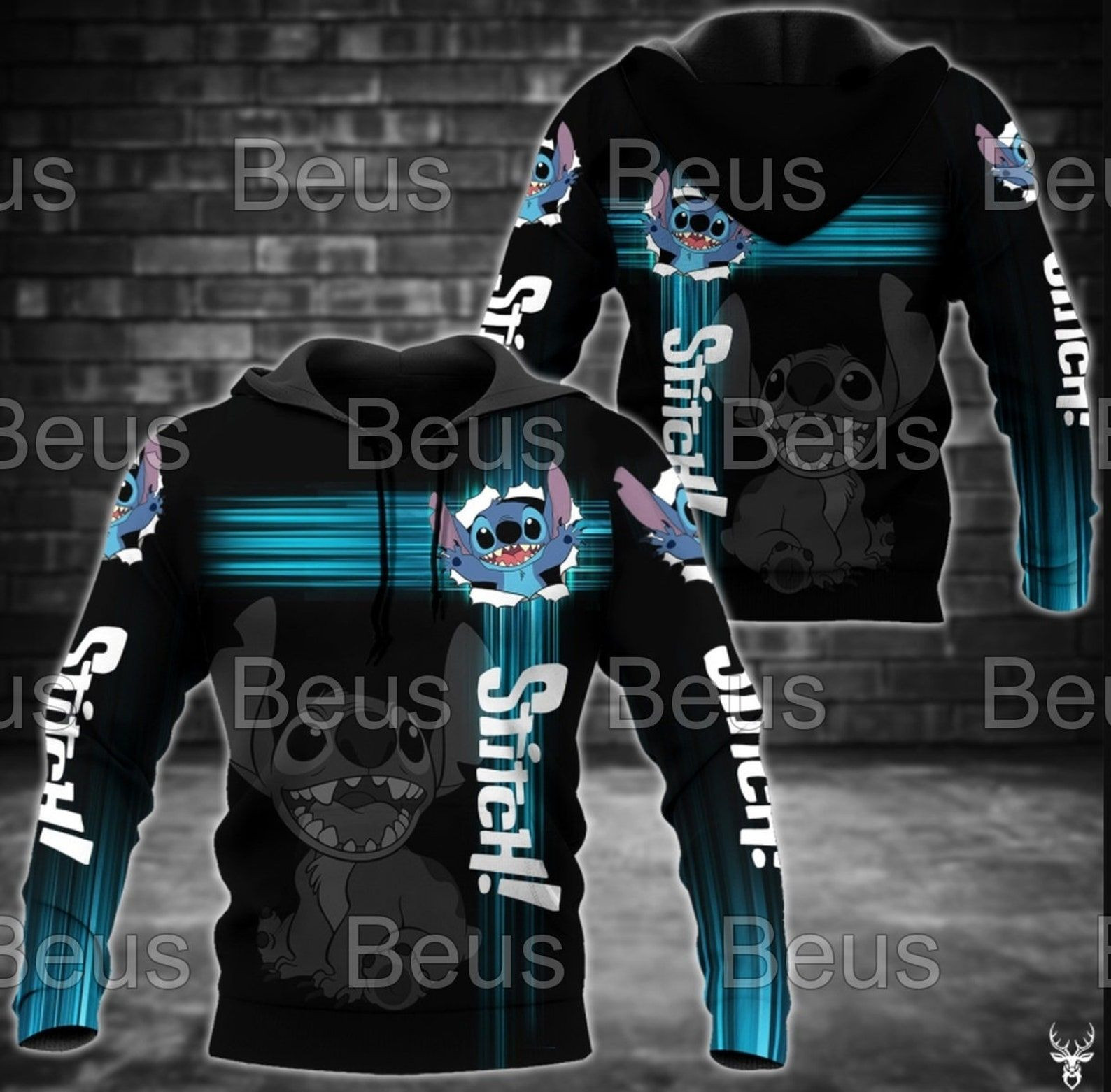 Stitch Movie Hoodie Print 3D, Hoodie For Men For Women 3D All Over Printed Hoodie, Zip- Up Hoodie