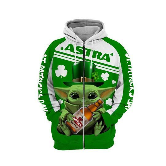 Baby Yoda Hug Astra 3D All Over Print Hoodie, Zip-up Hoodie