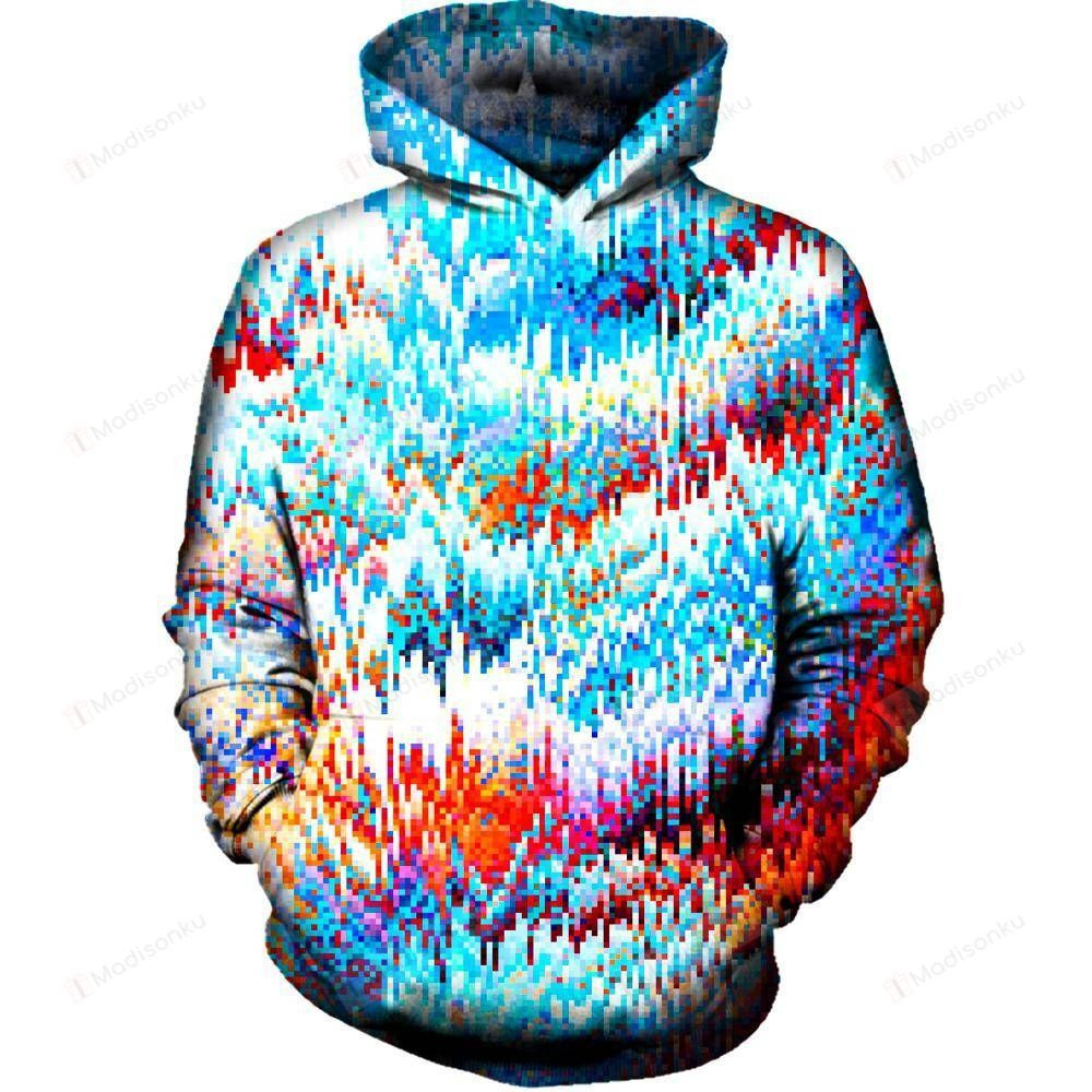 Forest Pixel 3D All Over Printed Hoodie, Zip- Up Hoodie