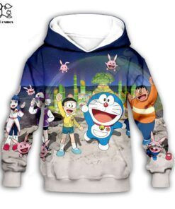 Doraemon 3D All Over Print Hoodie, Zip-up Hoodie