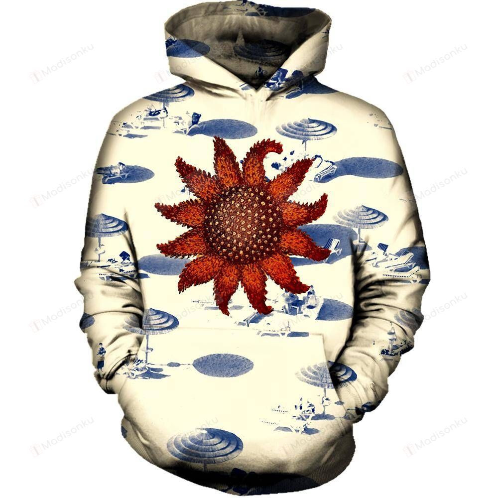 Sun Star 3D All Over Printed Hoodie, Zip- Up Hoodie