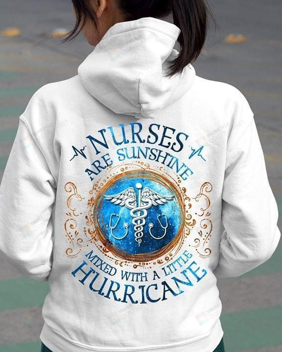 Nurses Are Sunshine Mixed With A Little Hurricane 3D All Over Print Hoodie, Zip-up Hoodie