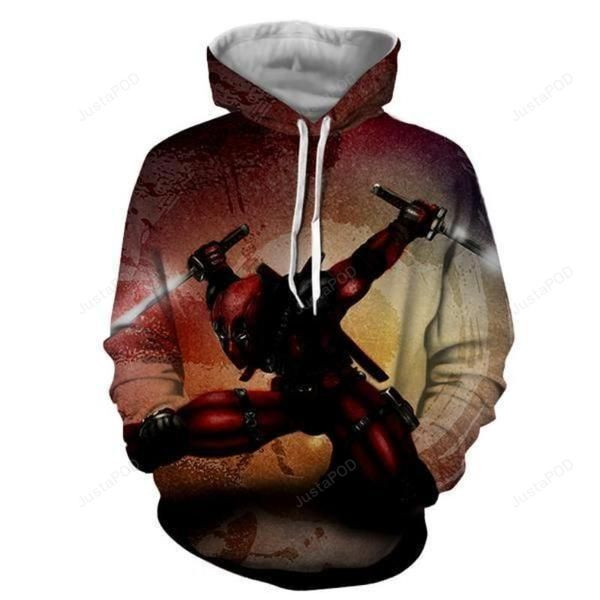 Deadpool Swords 3D All Over Print Hoodie, Zip-up Hoodie