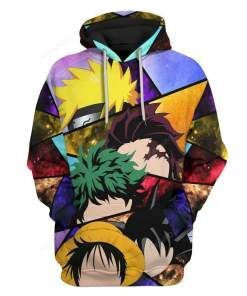 Anime Heroes 3D All Over Print Hoodie, Zip-up Hoodie