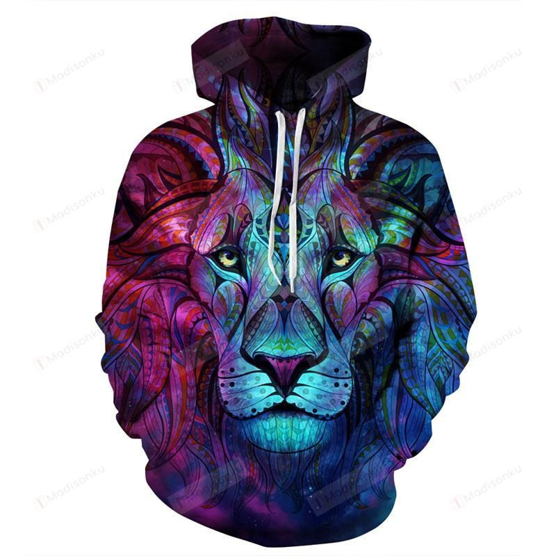 Spiritual Lion 3D All Over Print Hoodie, Zip-up Hoodie