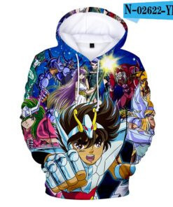 Harajuku Knights Of The Zodiac 3D All Print Hoodie, Zip- Up Hoodie