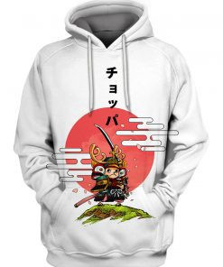 Samurai Reindeer 3D All Over Printed Hoodie, Zip- Up Hoodie