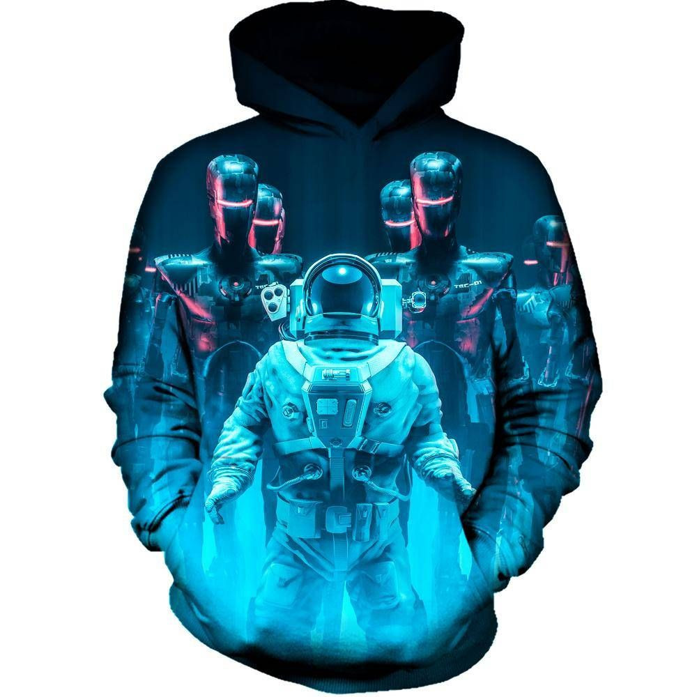 Astronaut 3D All Over Printed Hoodie, Zip- Up Hoodie