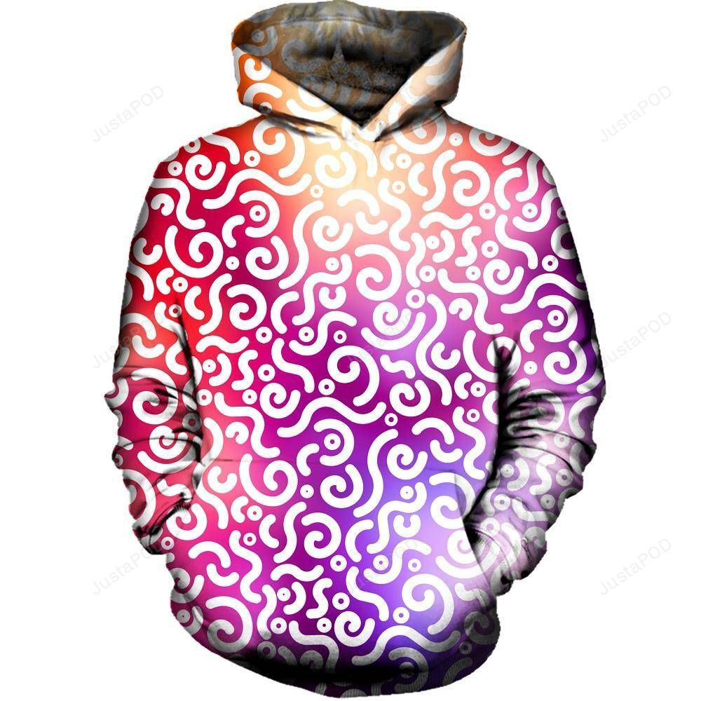 Abstract Rotation 3D All Over Printed Hoodie, Zip- Up Hoodie