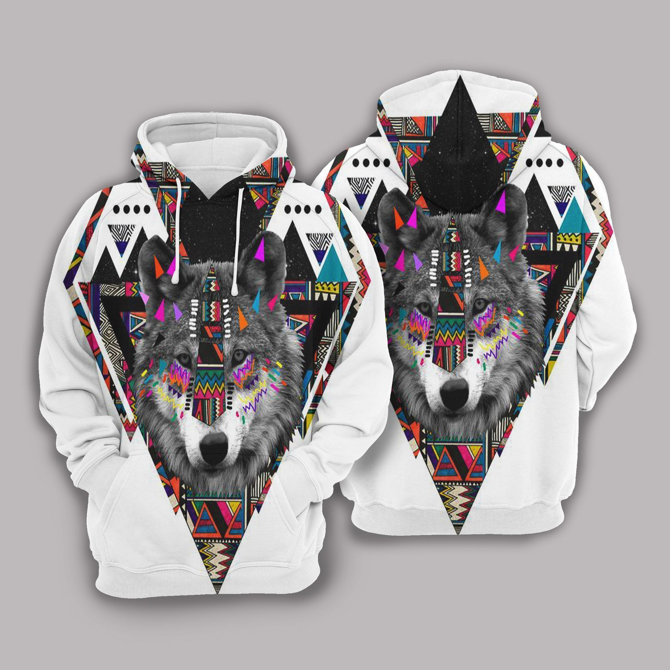 Wolf Native American Hoodie BT02