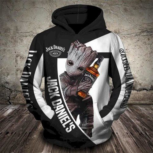 Groot Hugs Jack Daniel S Tennessee 3D Hoodie Sweatshirt Zip