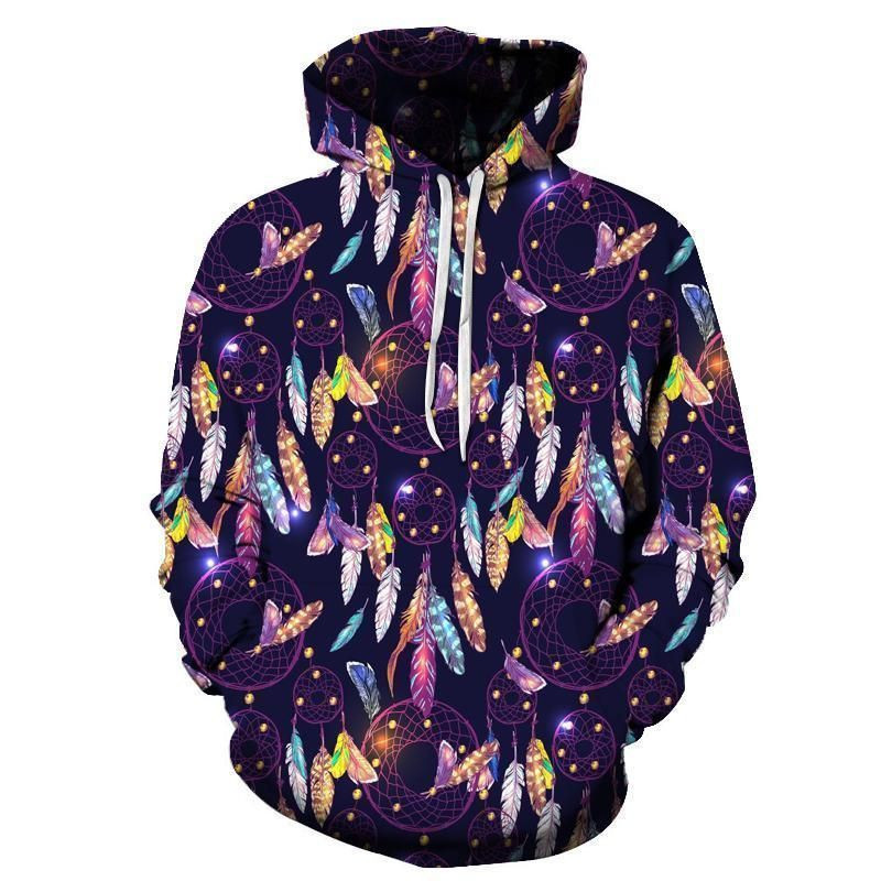 Purple Dreamcatcher Native American Hoodie BT10