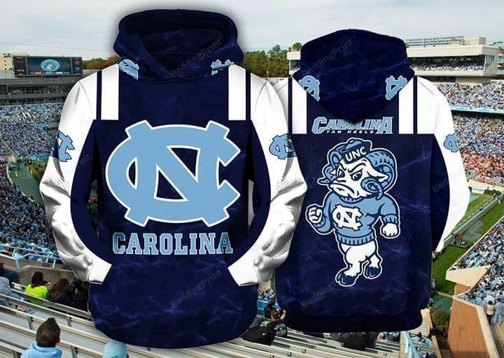 North Carolina Tar Heels Fan 3d Full Over Print Hoodie Sweater Tshirt 5xl Sweate