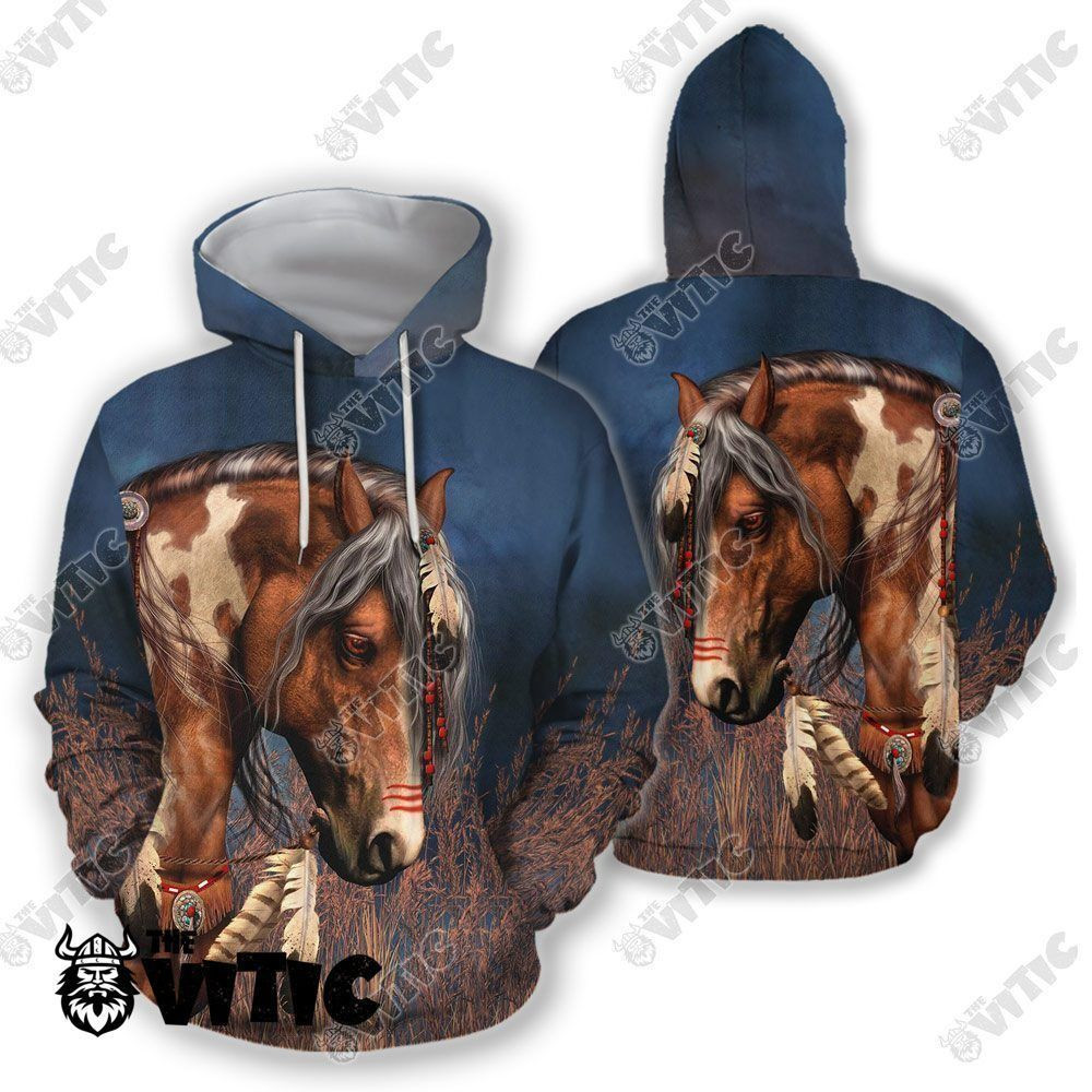 Horse Native American Hoodie 4520