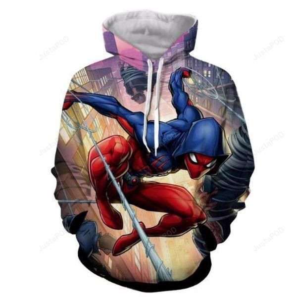 Spiderman Alternated 3D All Over Print Hoodie, Zip-up Hoodie