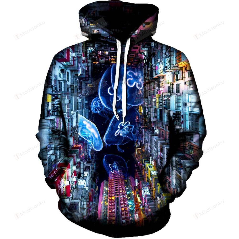 Jellyfish Invasion For Unisex 3D All Over Print Hoodie, Zip-up Hoodie