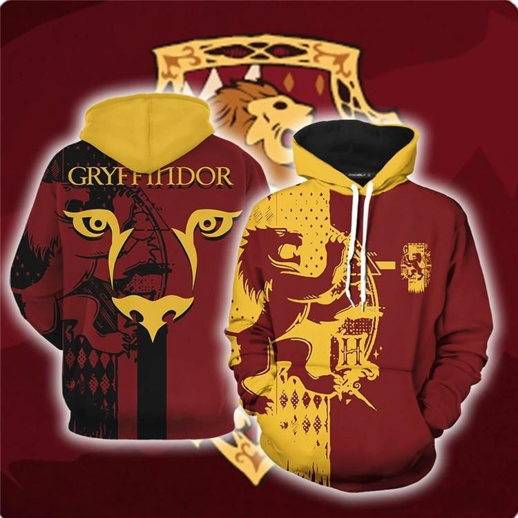 Harry Potter Gryffindor Hufflepuff Ravenclaw Slytherin 3D All Over Print Hoodie, Zip-up Hoodie