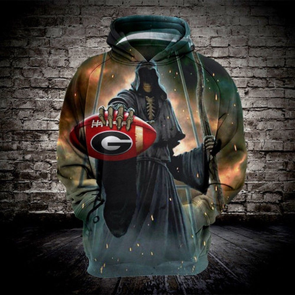 NFL Green Bay Packers Grim Reaper 3D Hoodie Sweatshirt