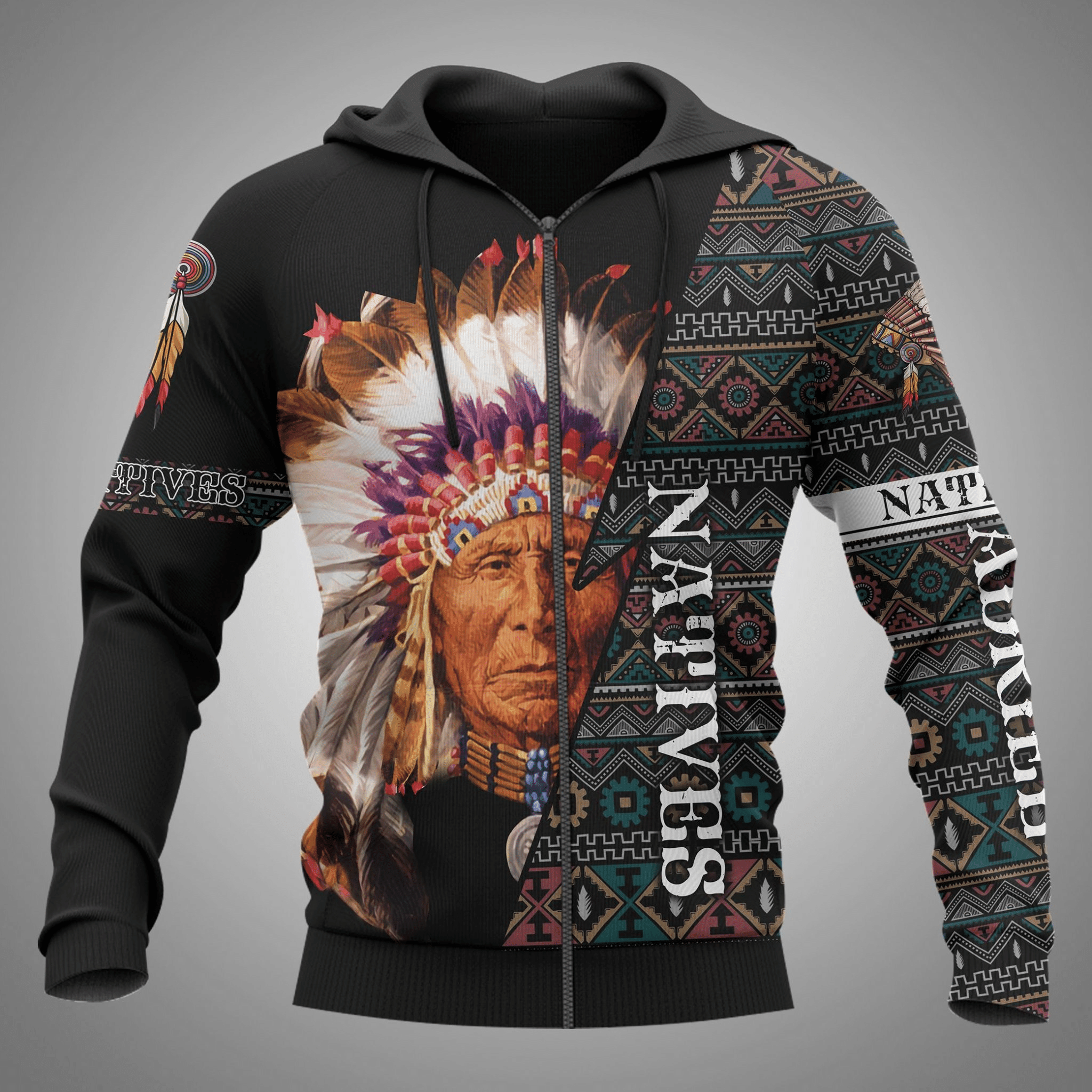 Native American Zip Hoodie NA BT12