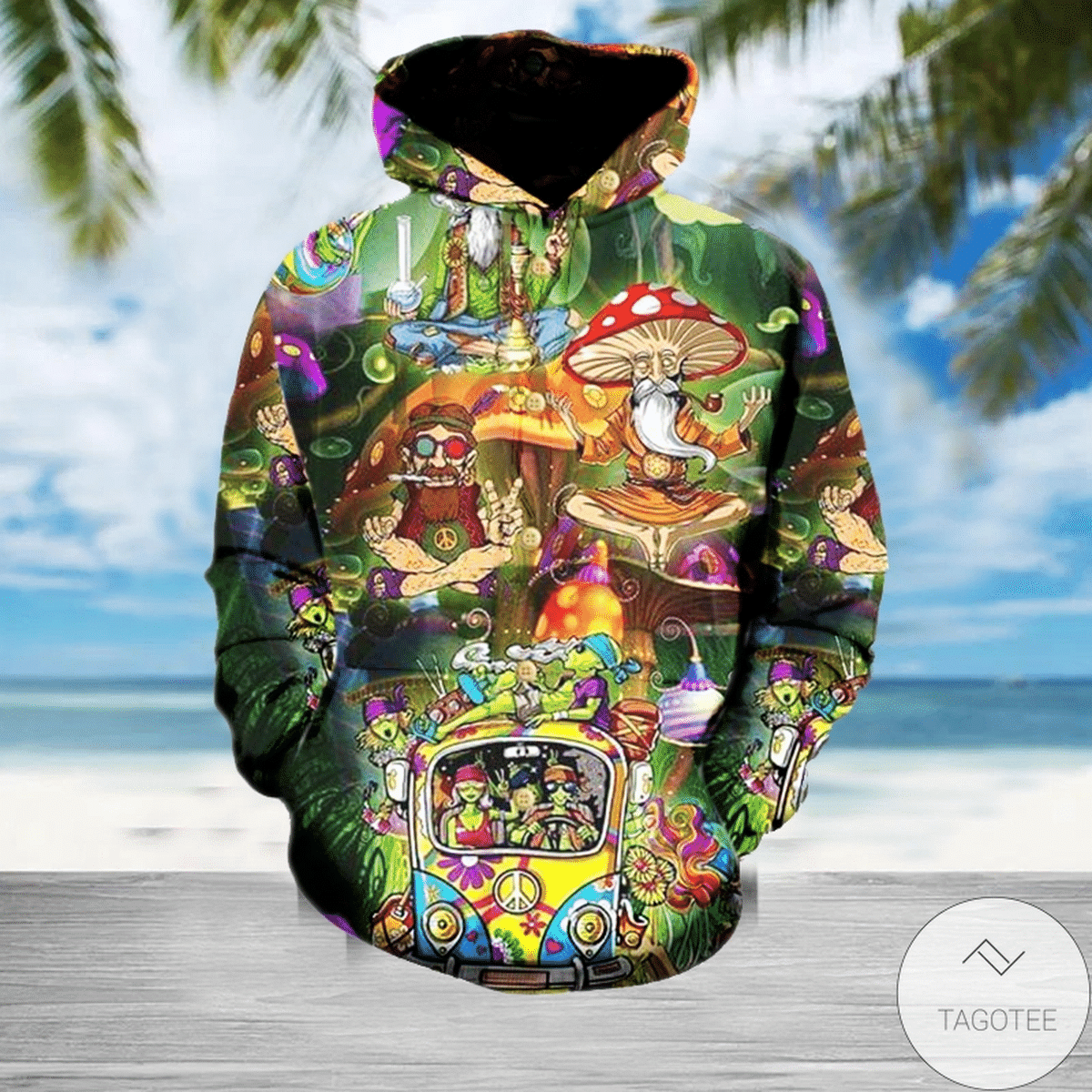 US Shop Weed Hippie High 3D All Over Print Hoodie, Zip-up Hoodie