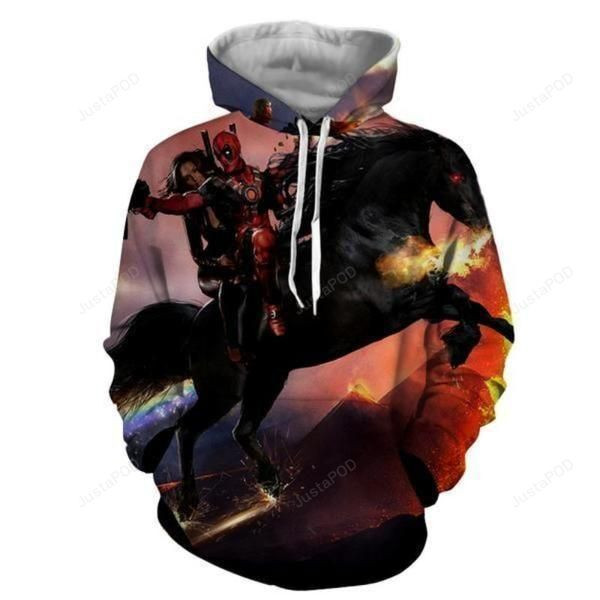 Funny Unicorn Deadpool 3D All Over Print Hoodie, Zip-up Hoodie