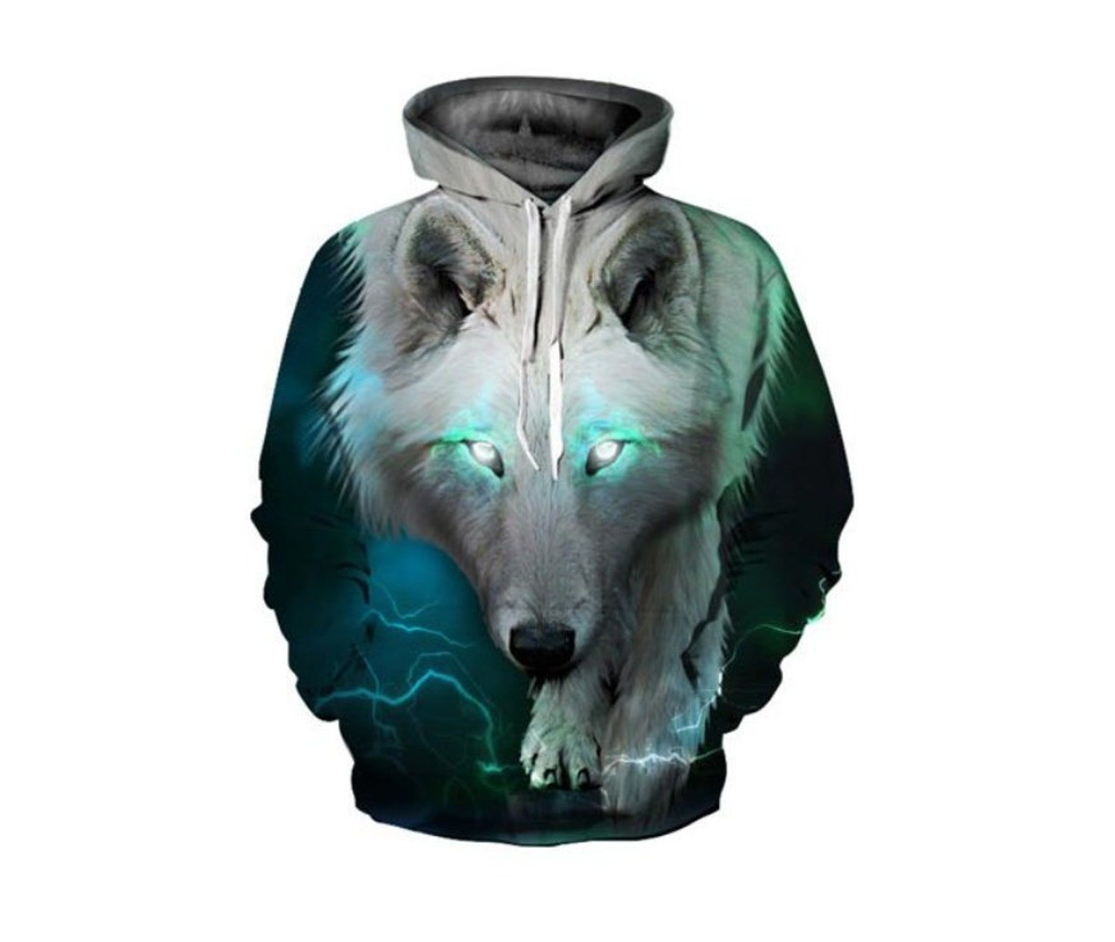 Colorful Wild Wolf 3d All Over Print Hoodie, Zip-Up Hoodie