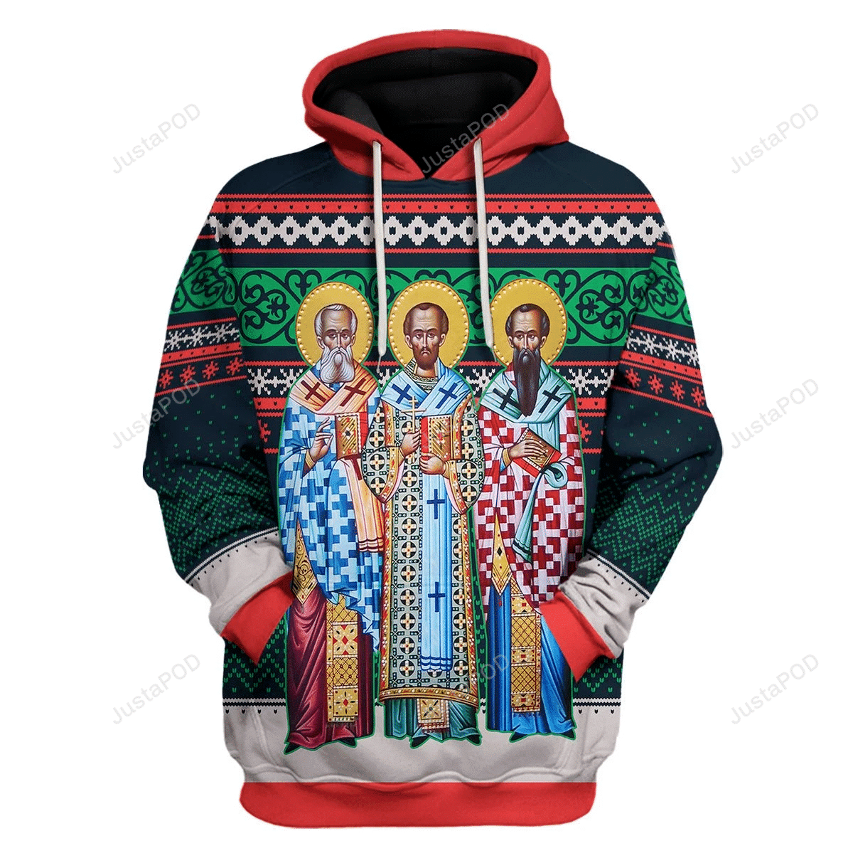 Three Great Hierarchs For Unisex 3D All Over Print Hoodie, Zip-up Hoodie