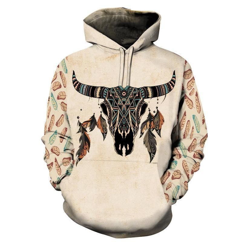 Bison Native American Hoodie BT16