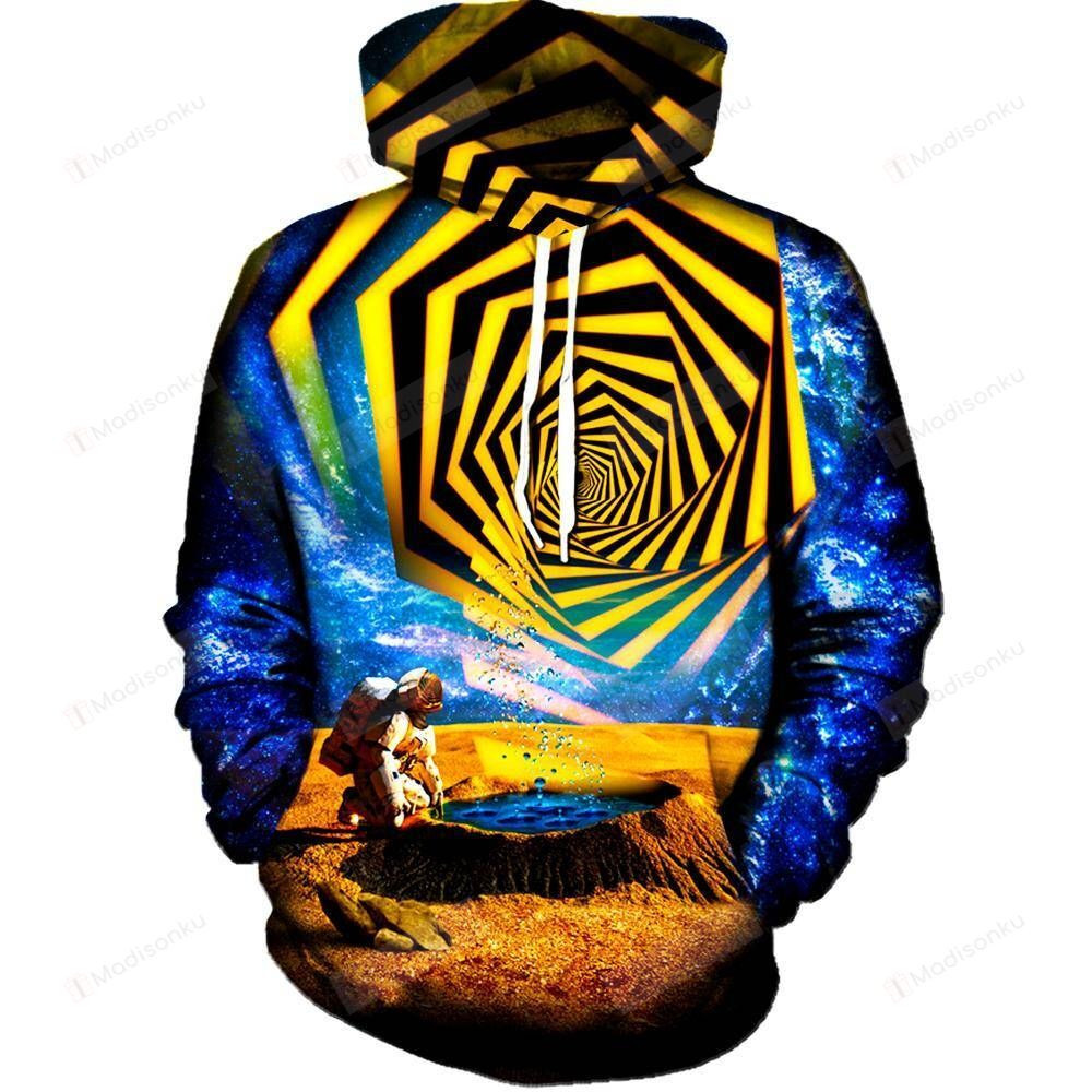 Astronaut Yellow Portal For Unisex 3D All Over Print Hoodie, Zip-up Hoodie