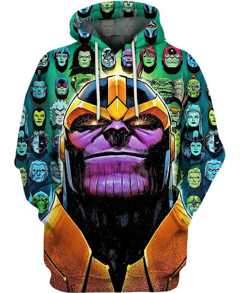 Thanos Arrives On Earth 3D All Over Print Hoodie, Zip-up Hoodie