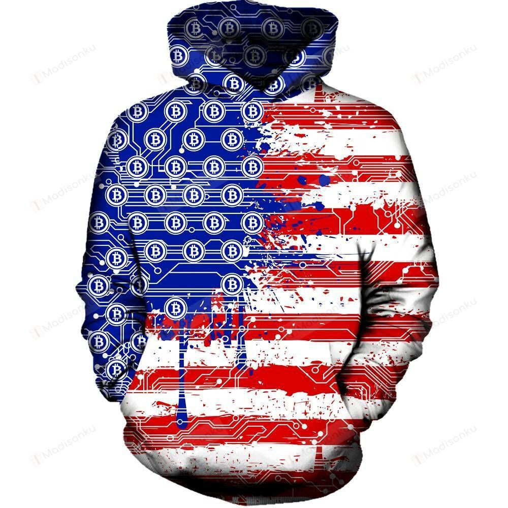 American Bitcoin 3D All Over Printed Hoodie, Zip- Up Hoodie