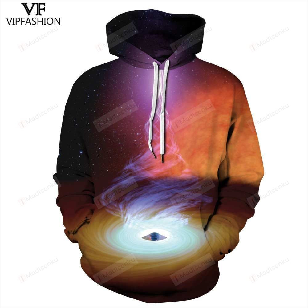 Black Hole 3D All Print Hoodie, Zip- Up Hoodie