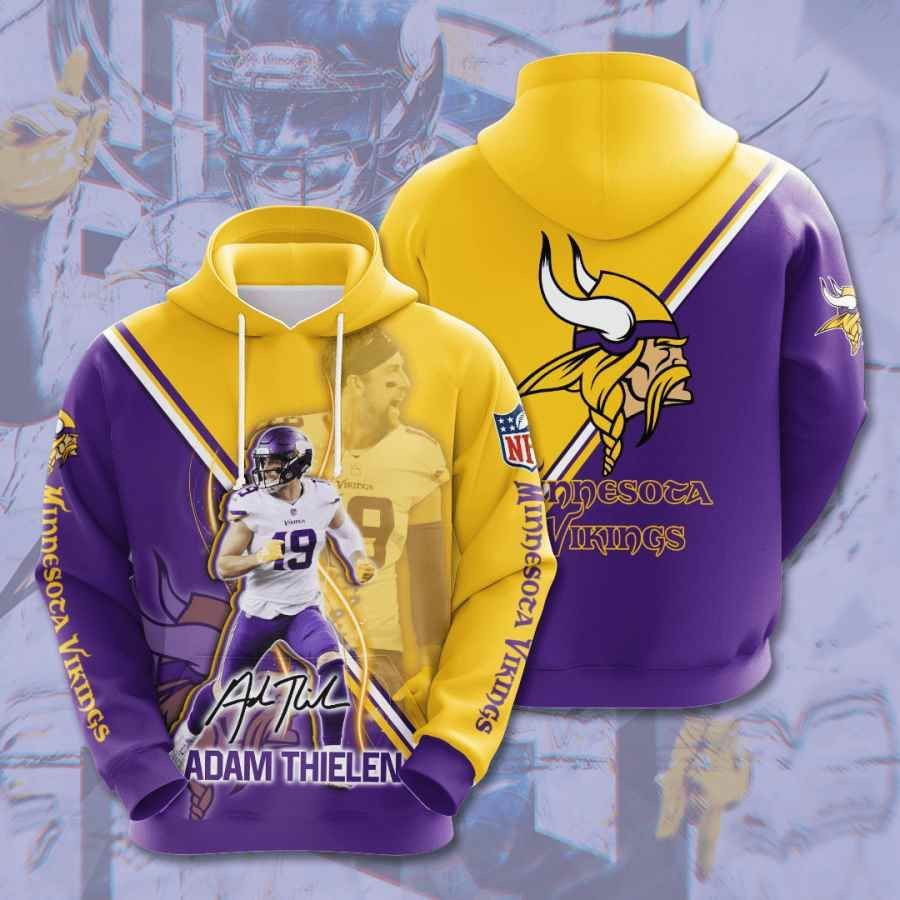 Sports American Football Nfl Minnesota Vikings Adam Thielen Usa 1126 Hoodie 3D