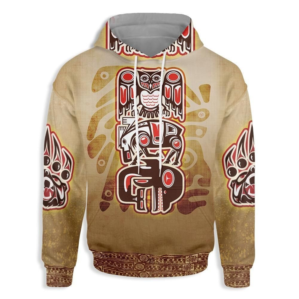 Bird And Wolf Native American Pullover Unisex Hoodie Bt03 #1226