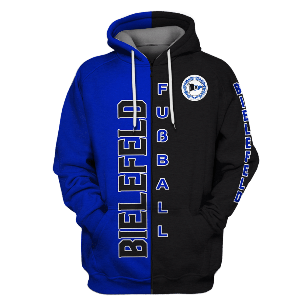 DSC Arminia Bielefeld 3D All Over Print Hoodie, Zip-up Hoodie