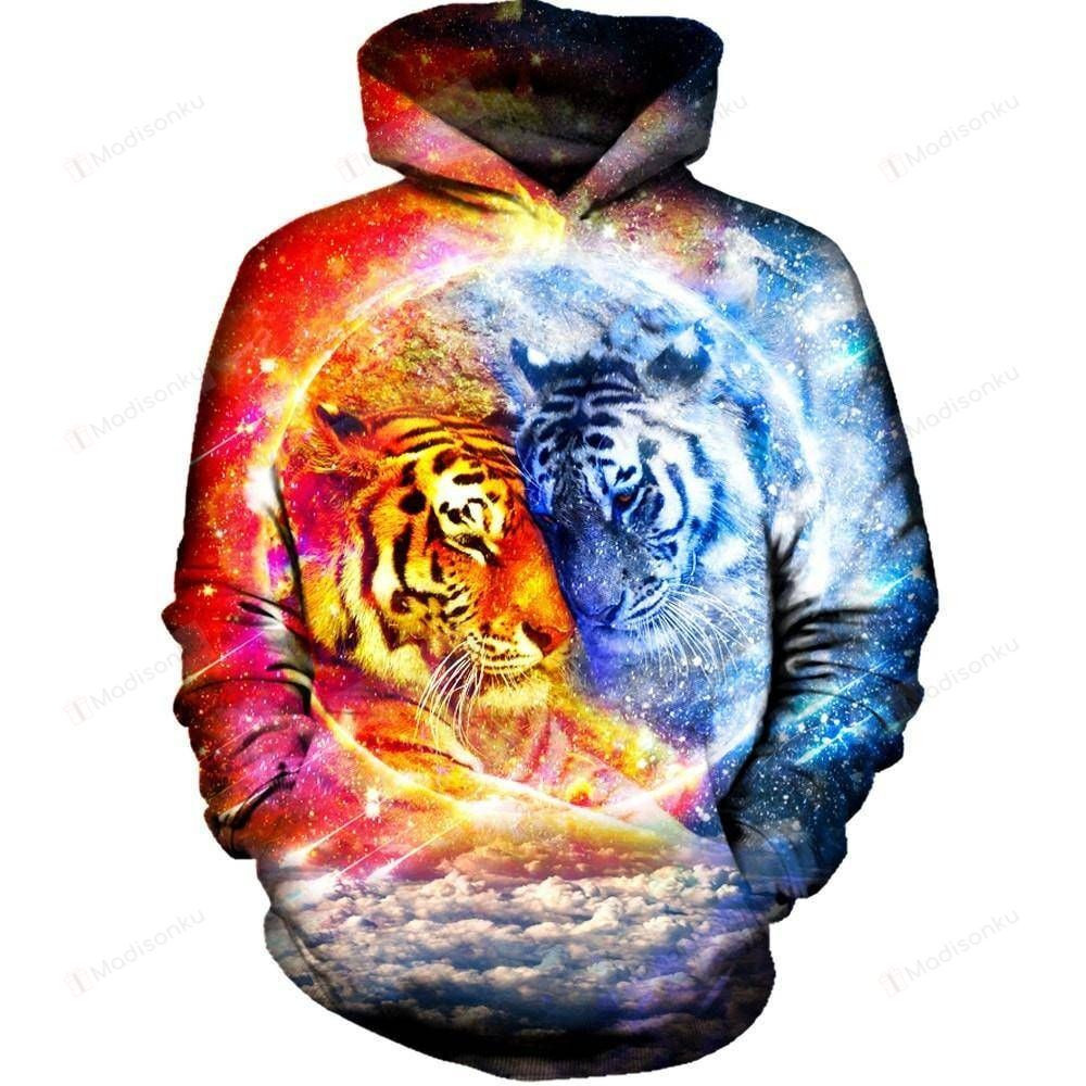 Neutral Tigers 3D All Over Print Hoodie, Zip-up Hoodie