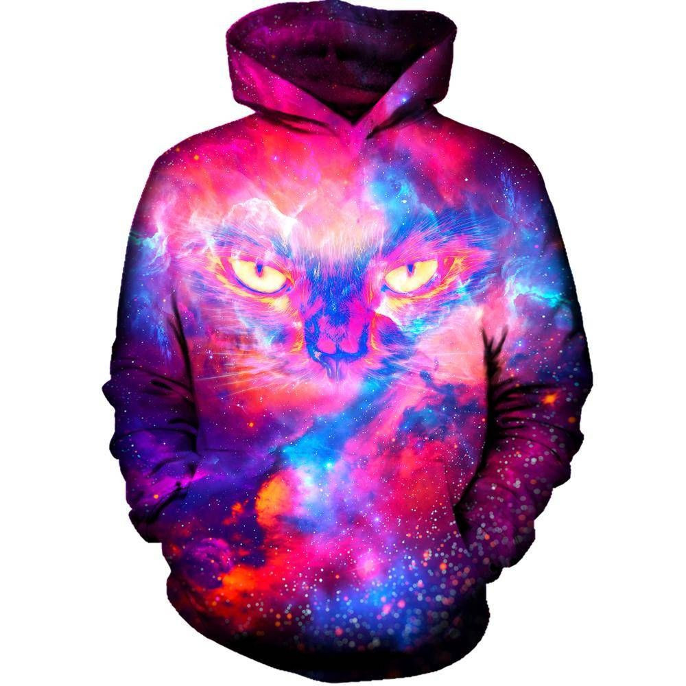 Kitty Universe 3D All Over Printed Hoodie, Zip- Up Hoodie