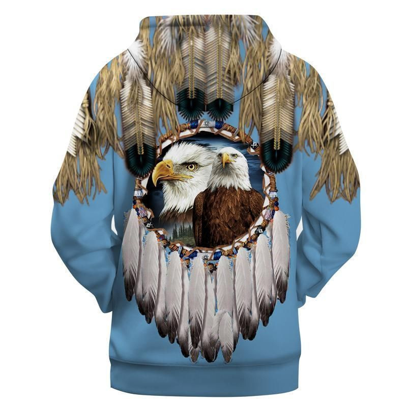 Eagle And Dreamcatcher Native American Pullover Unisex Hoodie BT05