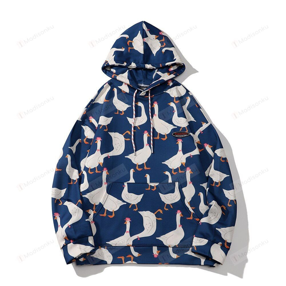 Duck 3D All Over Print Hoodie, Zip-up Hoodie