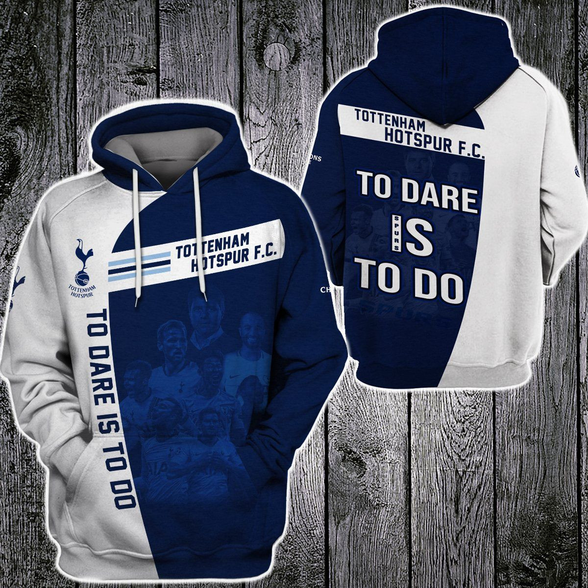 Tottenham Hotspur 3D All Over Print Hoodie, Zip-up Hoodie