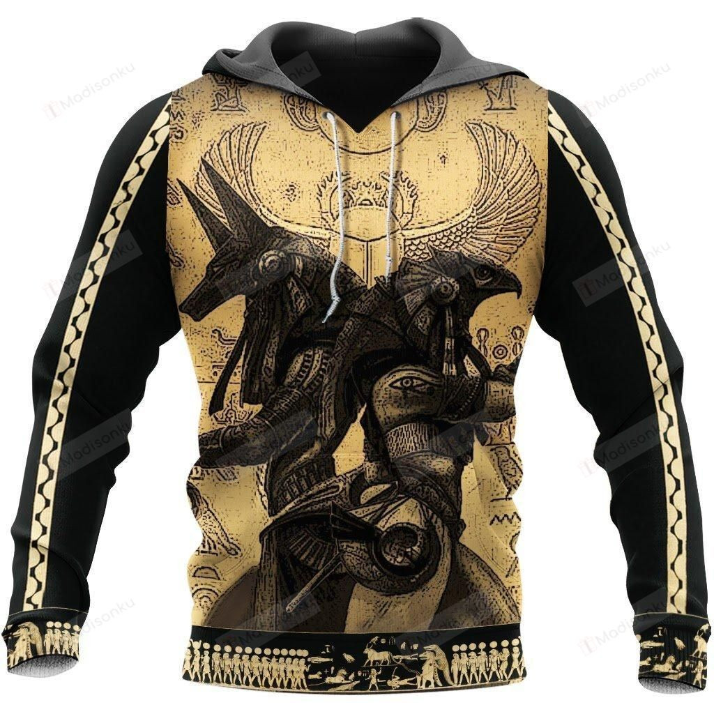 Anubis Ancient Egypt 3D All Over Print Hoodie, Zip-up Hoodie